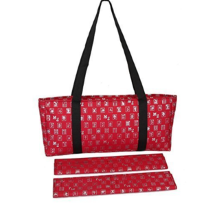 Red/Silver over the Shoulder MahJongg Soft Carrying Case